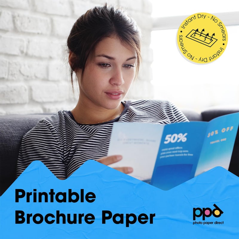 PPD Double Sided Photo Paper, Glossy Brochure Paper 8.5 x 11 for Inkjet Printer, 140 gsm, 6.2 mil Thick for Magazine, Flyer, Presentation, Program, Instant Dry & Water Resistant (50 Sheets) - Image 3